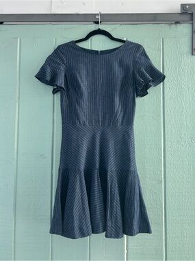 NWT Banana Republic Linen Pinstripe Mini Dress 4 4P Womens